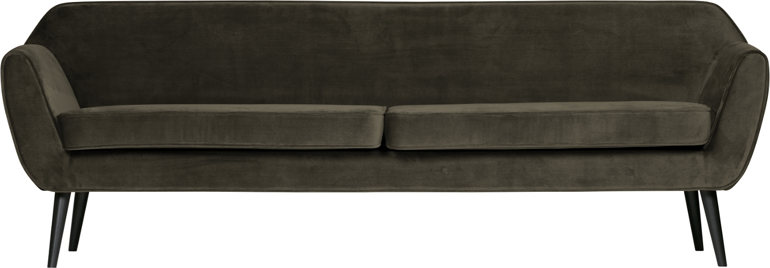 Loungesofa WOOOD Rocco Jarra fløjl mørkegrøn 4-personers 230x82 cm