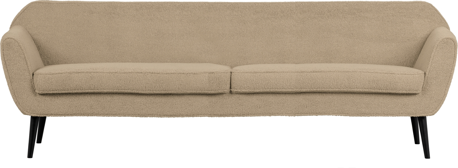 Loungesofa WOOOD Rocco 4-personers teddystof sand
