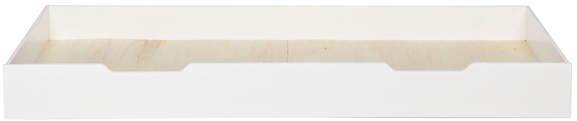 Sengeskuffe WOOOD Nikki  -  opbevaringsskuffe og ekstraseng i hvidt fyrretræ med hjul H20ÃB94ÃL198 cm