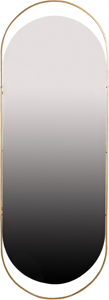 Vægspejl WOOOD Sanou XL 168x60 cm antik messing jernramme