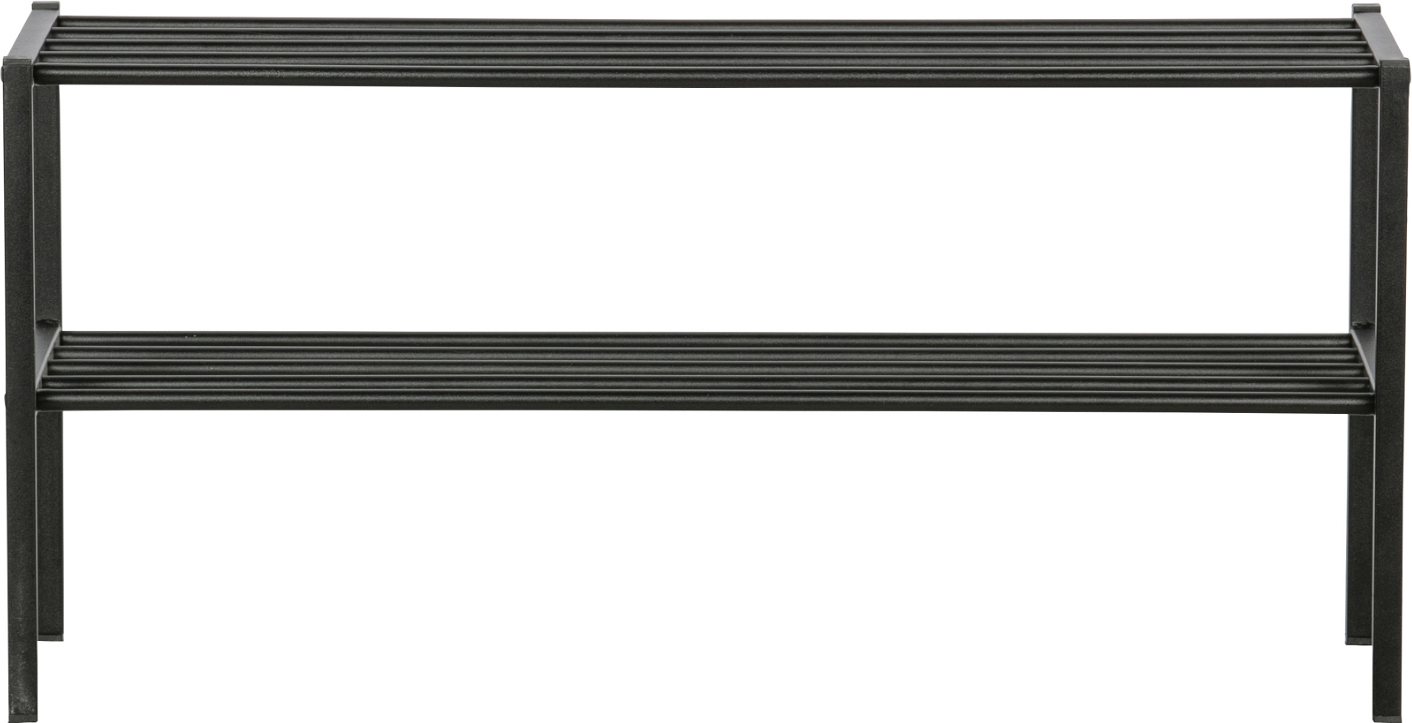 Skoreol WOOOD Ferro  -  stabelbar jernskohylde, sort, H40ÃB85ÃD35 cm