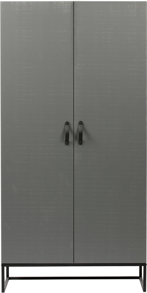 Garderobeskab WOOOD Morris rustikt gråt FSC-fyrretræ 195x100x53cm