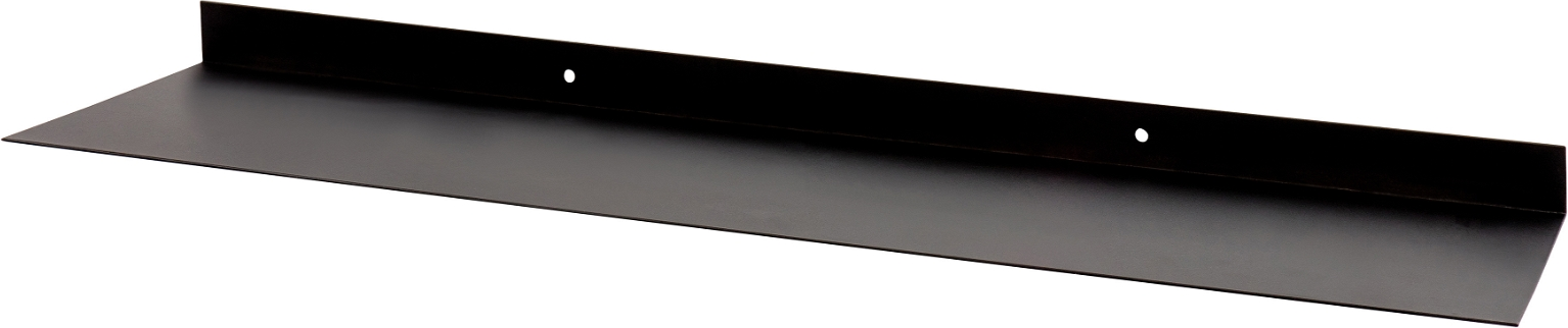 Væghylde WOOOD Riley i mat sort metal  -  minimalistisk opbevaringshylde 50 x 15 cm