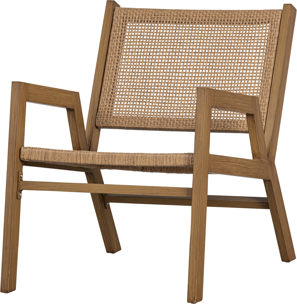 Loungestol WOOOD Pem i naturfarvet aluminium  -  robust til terrasse og have H75ÃB62ÃD78 cm