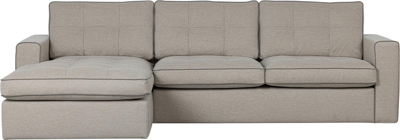 Hjørnesofa L-sofa venstrevendt WOOOD Lisa natur Harby-stof 280Ã170 cm