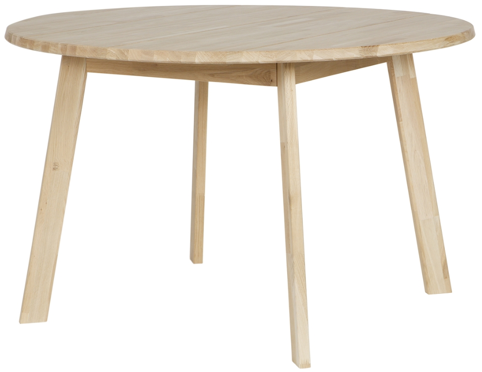 Spisebord WOOOD Disc  -  FSC-certificeret egetræ Ø120 cm, natur, rundt