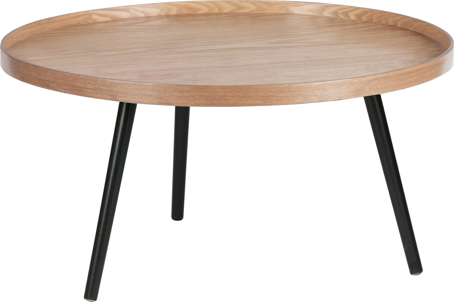 Sidebord WOOOD Mesa Ø78 x H39 cm MDF & fyrretræ natur