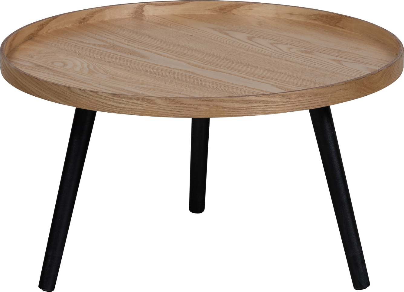 Sidebord WOOOD Mesa Ø60 x H34 cm  -  MDF & FSC-certificeret fyrretræ natur småbord