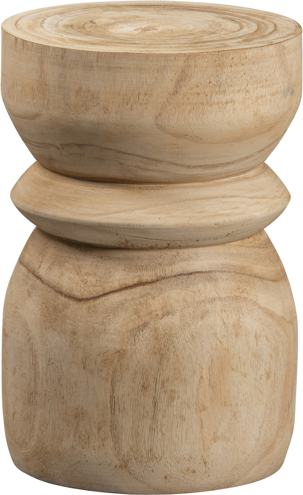 Skammel/taburet WOOOD Bikkel i paulownia træ H40 x Ø28 cm natur
