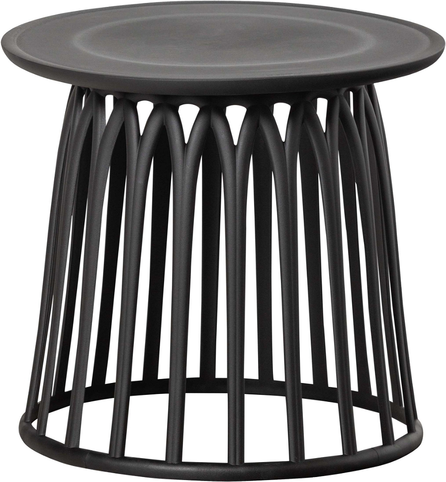 WOOOD Boy cylindrisk sofabord sort plast Ø50 x 45 cm UV-beskyttet