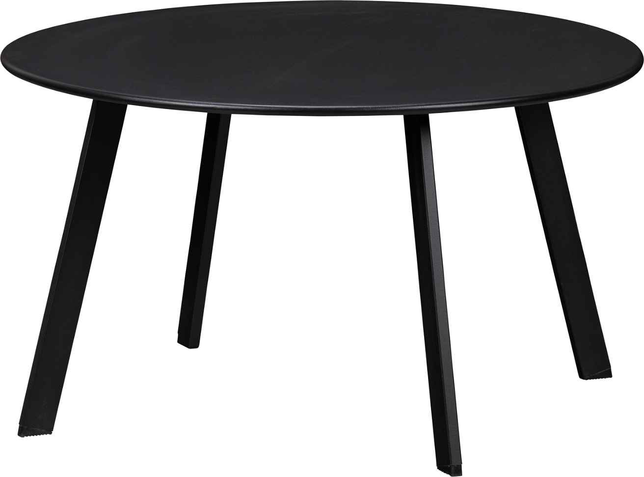 Sofabord/sidebord WOOOD Fer i sort pulverlakeret jern Ø70 H40 cm vandtæt til stue & udendørs