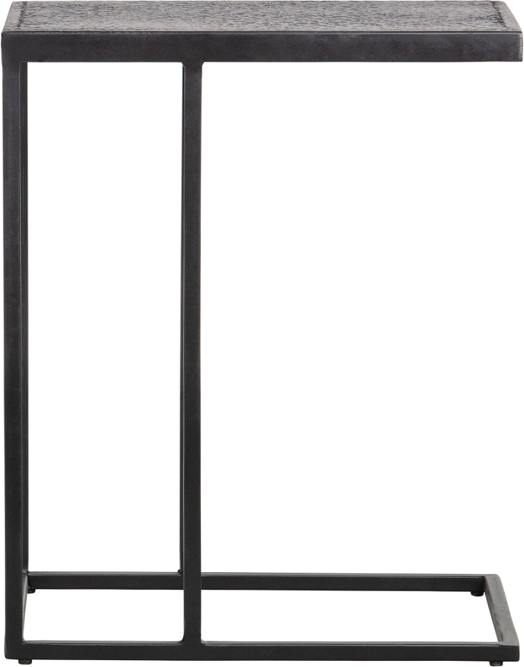 Sidebord WOOOD Febe sort metal U-form småbord H55ÃB35ÃD45 cm UV-bestandigt indendørs/udendørs