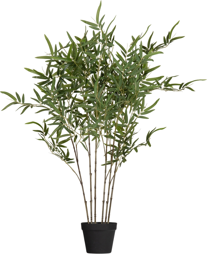 Kunstig bambusplante WOOOD Bambusa H100ÃØ110 cm grøn
