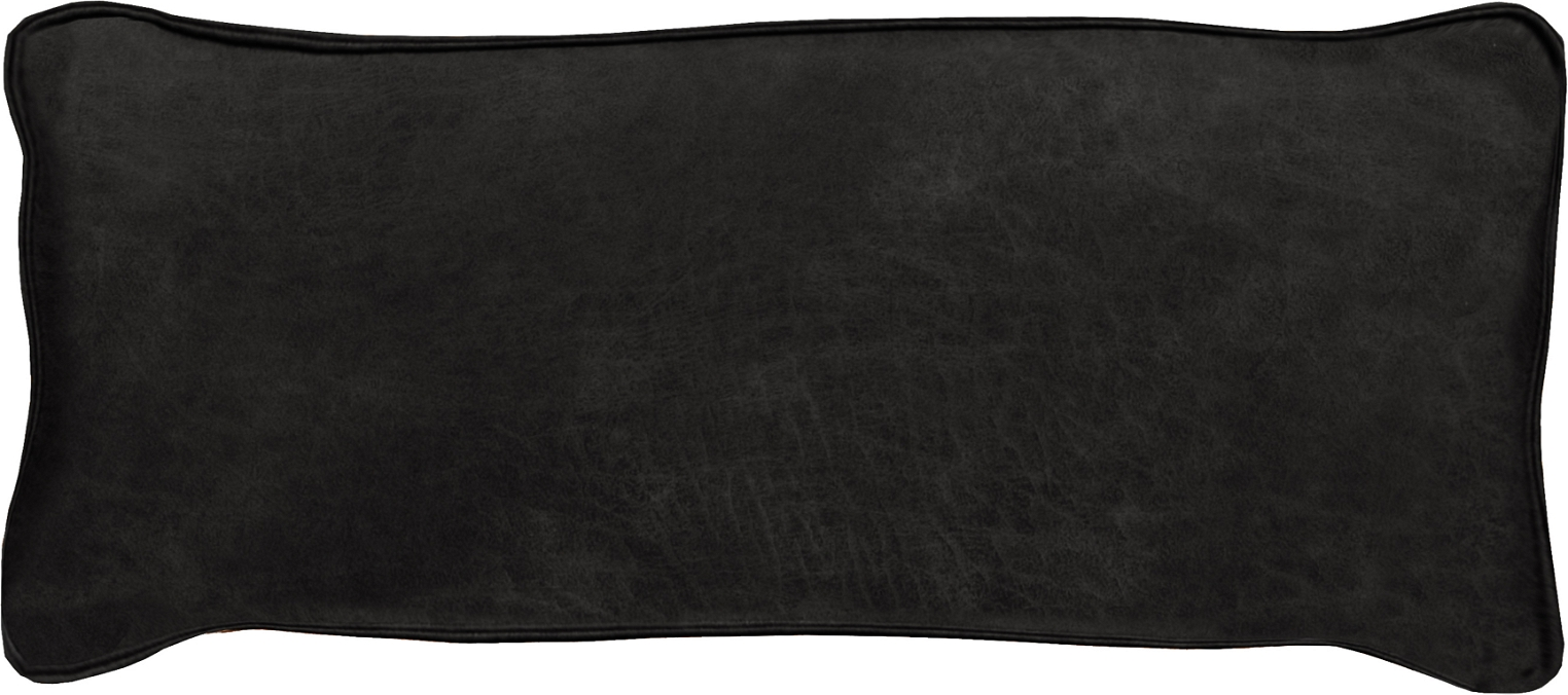 Pyntepude WOOOD Bean sort læderlook 30 x 70 x 20 cm