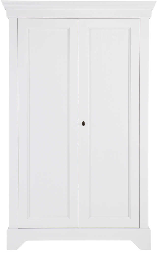 Skab med låger WOOOD Isabel opbevaringsskab hvid FSC-træ H191xB118xD47 cm