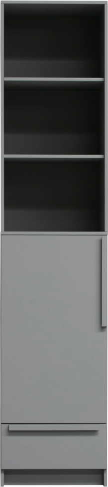Klædeskab WOOOD Pure grå FSC-fyrretræ 215x48x60 cm