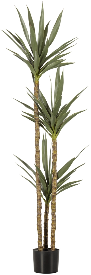 Kunstig Yucca-plante WOOOD Yucca H155 x Ø70 cm vedligeholdelsesfri naturtro dekorationsplante
