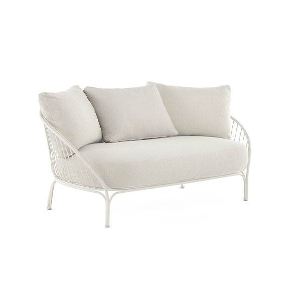 Kartell Hiray Sofa med hynder - Hvidt stel med hvide hynder  : Erling Christensen Møbler