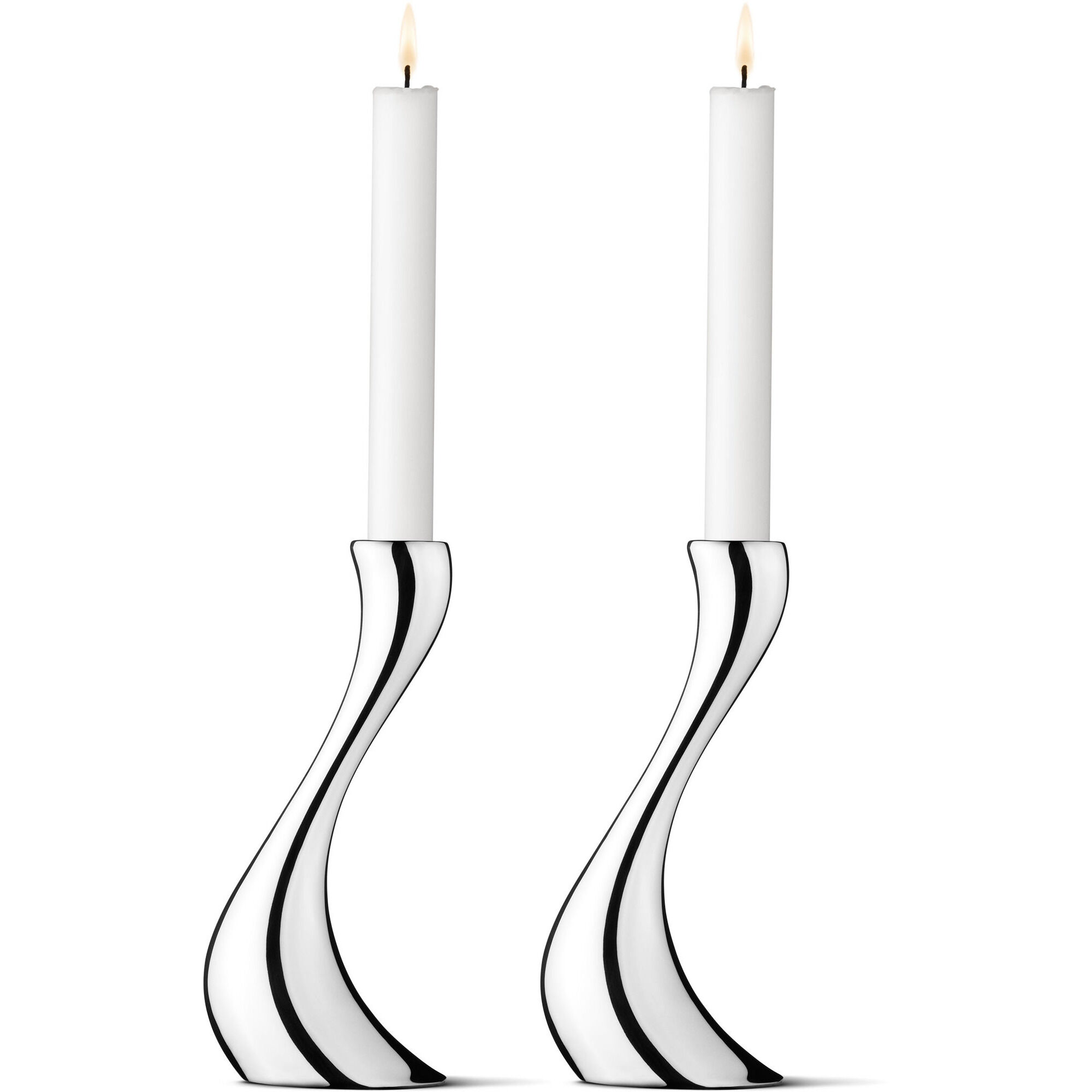 Georg jensen Cobra Lysestage, Mellem, 2 stk.