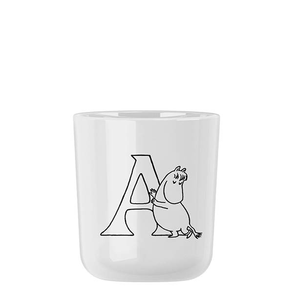 Rig-Tig Moomin ABC kop 0,2 l  - Moomin white  : Erling Christensen Møbler