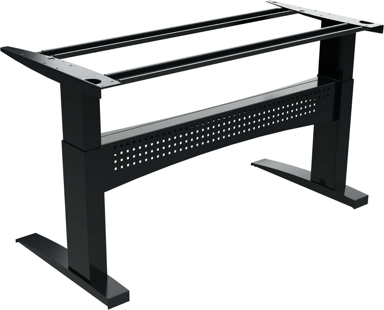 Hæve-/sænkestel ZenNord FlexDesk sort metalstel med Bosch-motor og kabelføring, højde 65-122 cm, 150 kg