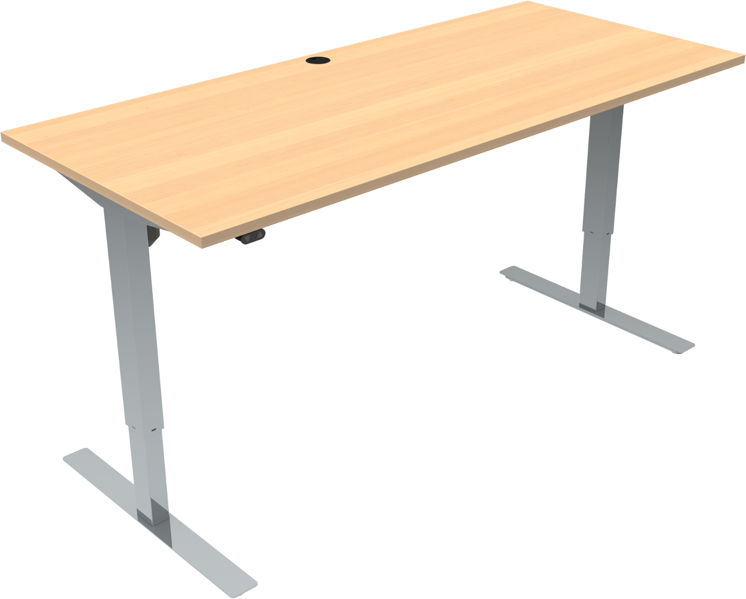 To-bens hæve-/sænkebord sit-/ståbord ZenNord UpDown 180x80 cm bøg/krom