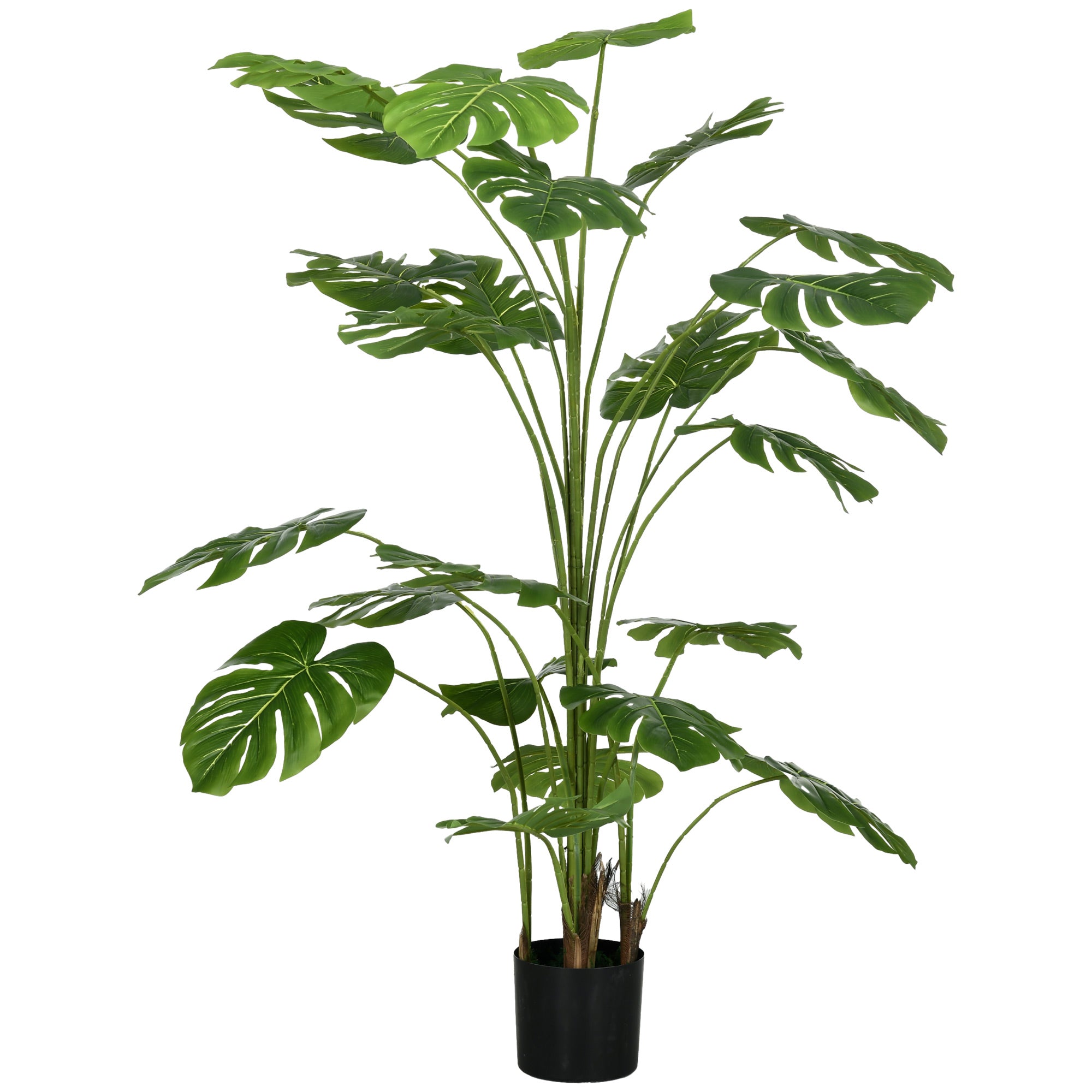 180 Cm kunstig plante med krukke, kunstig mos, indendørs plante til stue, realistisk look, grøn