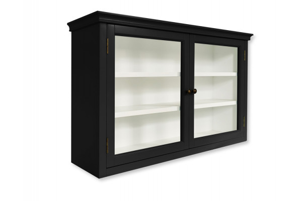 Amager Væghængt Vitrineskab - 60x100x26 cm Sort/Hvid