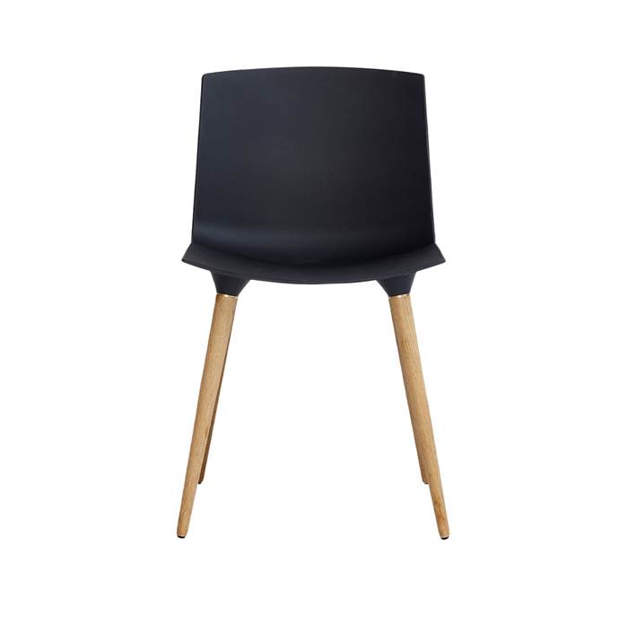 Andersen Furniture TAC spisebordsstol - plast - Sort - Mat lak stel Eg - Mat lak : Erling Christensen Møbler