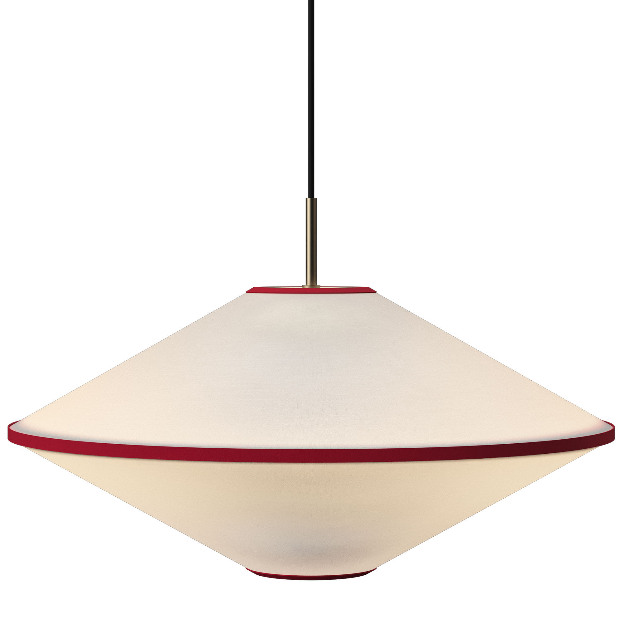 Edgeform Tafta Pendel 52 cm, rød/offwhite