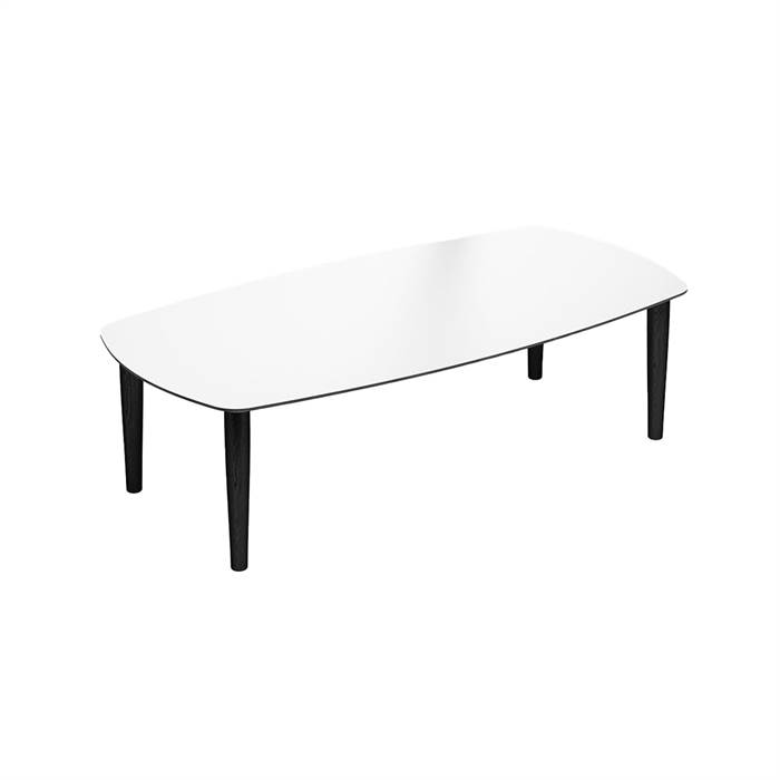 Thomsen Furniture - Katrine sofabord - Bådform - 68x128 cm - Mørkegrå stenlook  : Erling Christensen Møbler