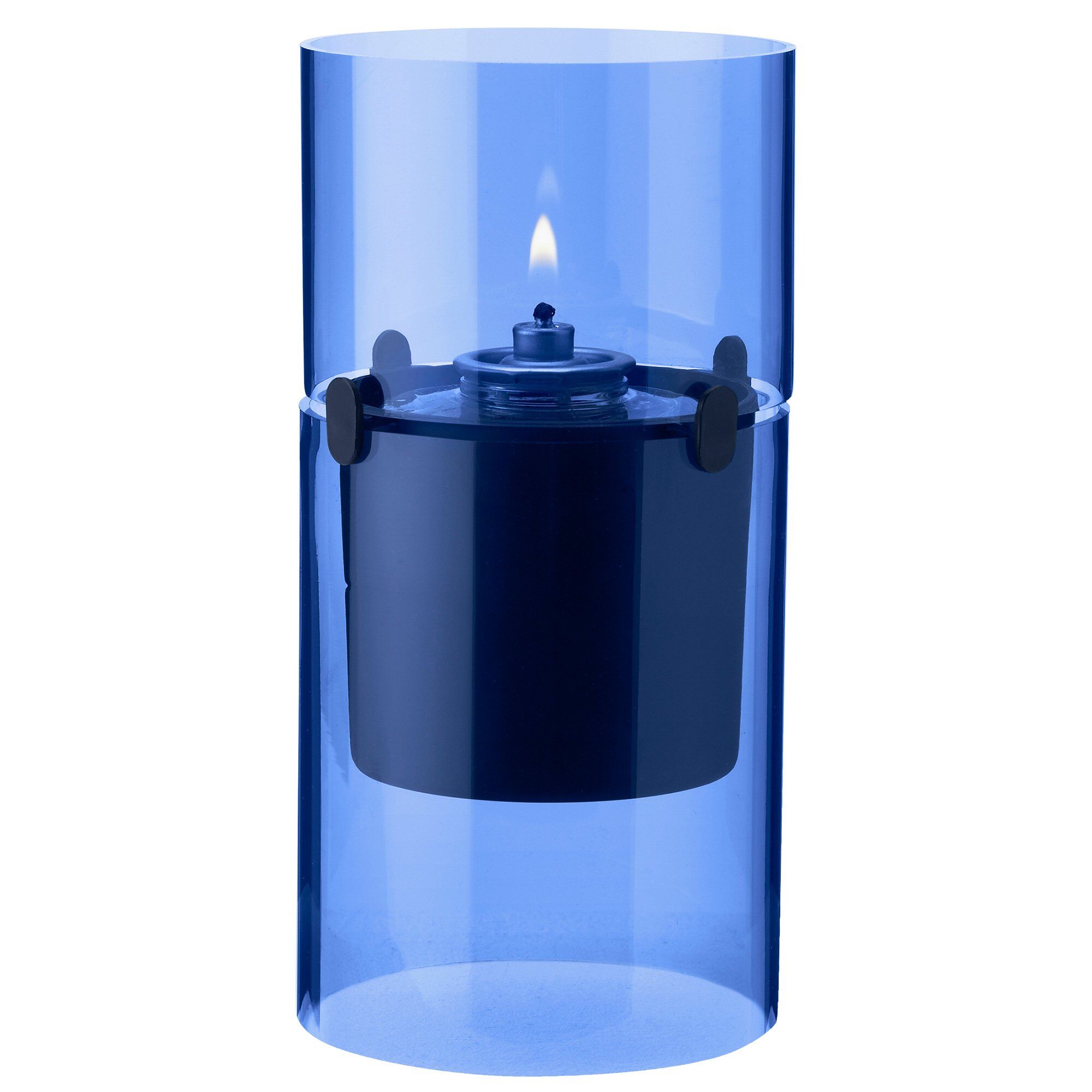 Stelton Lucie Hurricane olielampe, azure