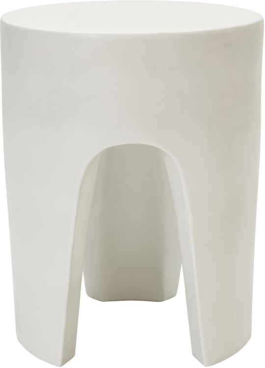 Sidebord byNORD Besshoei lertøj Snow Ø35 x H45 cm  -  elegant natbord til stue og soveværelse
