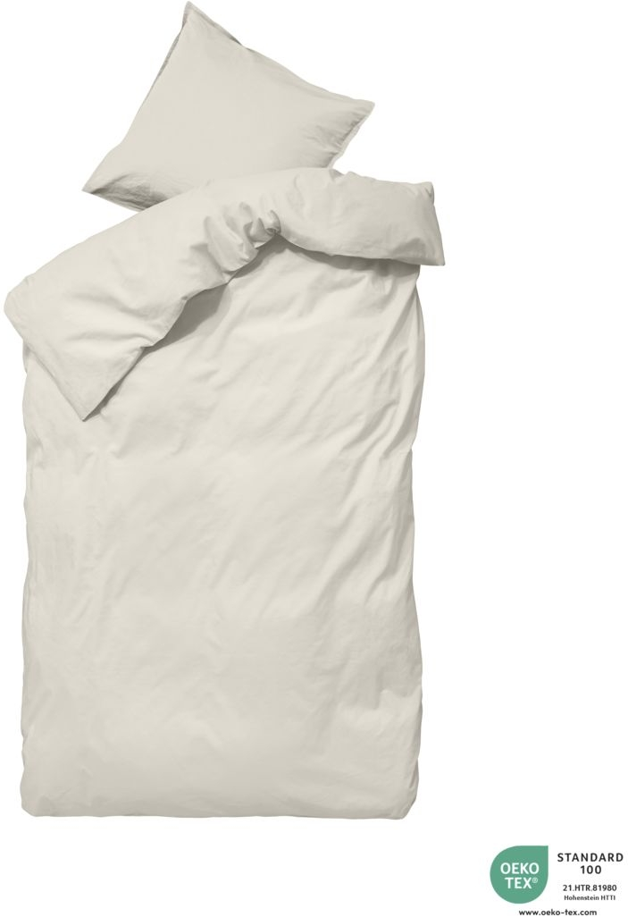 Sengesæt byNORD Ingrid 140x220/60x63 cm dyne- & pudebetræk percale økologisk bomuld Shell OEKO-TEX 100