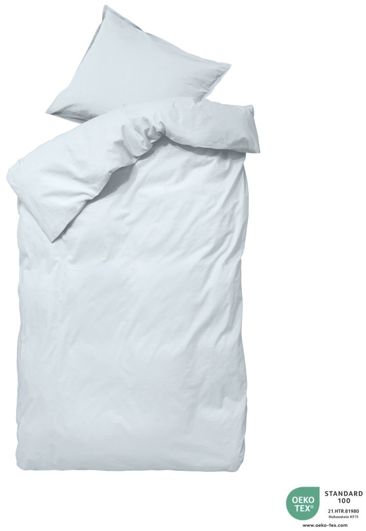 Sengesæt byNORD Ingrid  -  økologisk percale bomuld Sky 135x200/80x80 cm