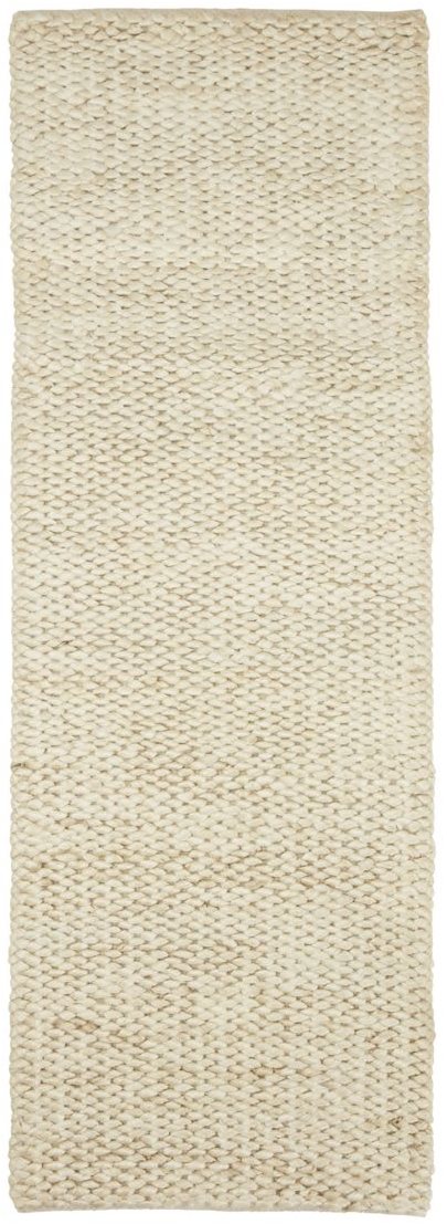 Gulvløber gulvtæppe byNORD Sigrid 60x180 cm diamantmønster jute og bomuld snow