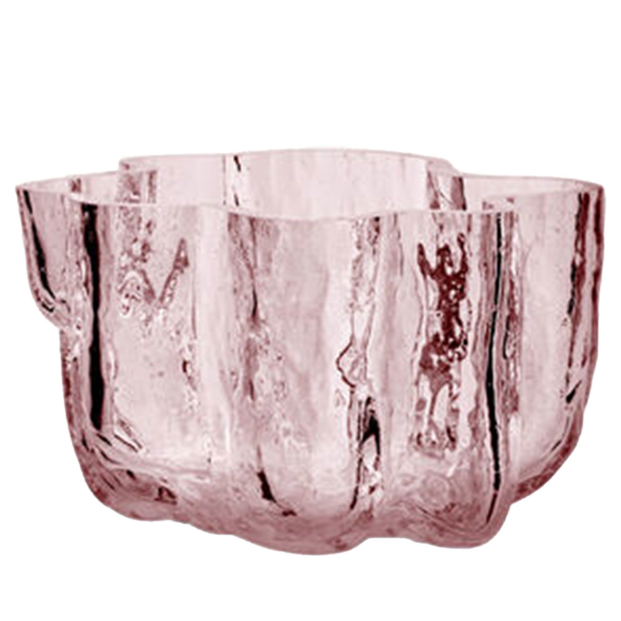 Kosta boda Crackle Lysestage 5,8 cm, rosa