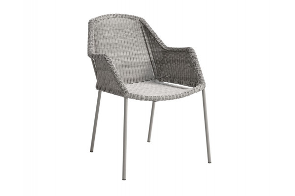 Cane-line Breeze Stabelstol m/armlæn - Taupe