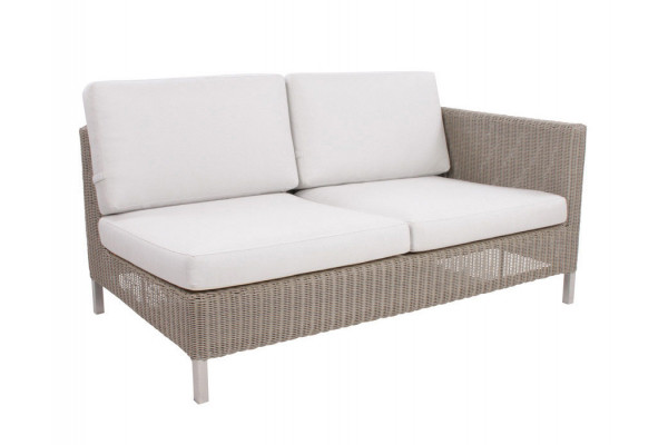 Cane-line Connect 2 pers. sofa m/hynder - Venstre - Taupe