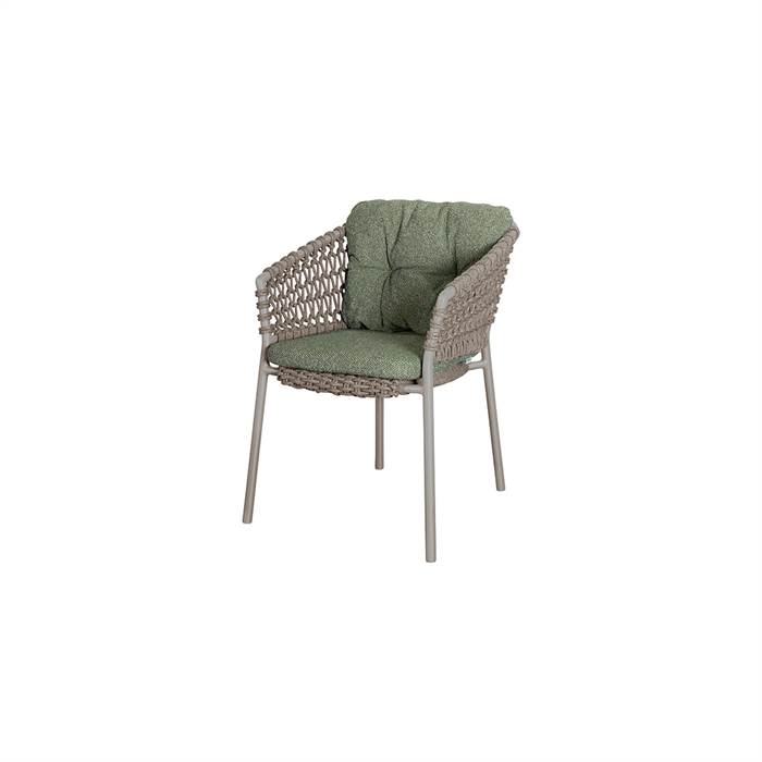 Cane-Line Ocean havestol - Taupe - Hynde i Wove Dark green : Erling Christensen Møbler