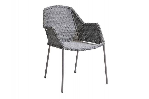 Cane-line Breeze Stabelstol m/armlæn - Light grey