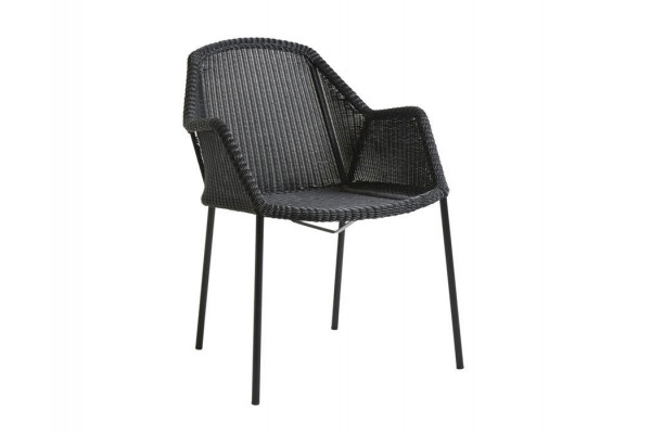Cane-line Breeze Stabelstol m/armlæn - Black