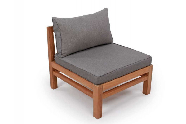 Colorado Teak Mellemmodul m/Andorra Airflow hynder Grå Vandafvisende