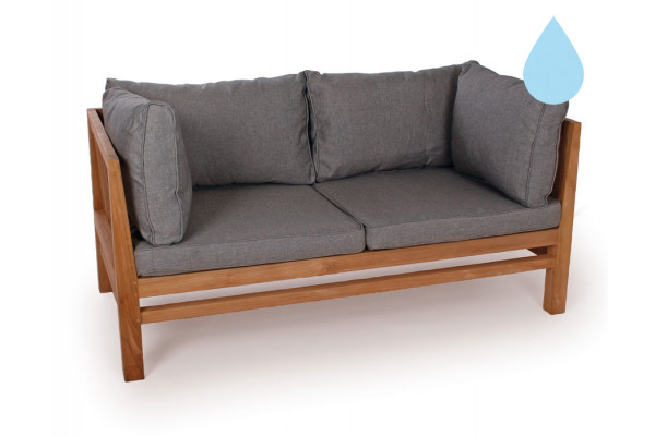 Colorado Teak Sofa - 2 pers. Grå Vandafvisende