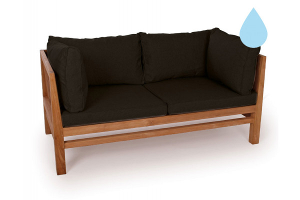 Colorado Teak Sofa - 2 pers. Sort Vandafvisende