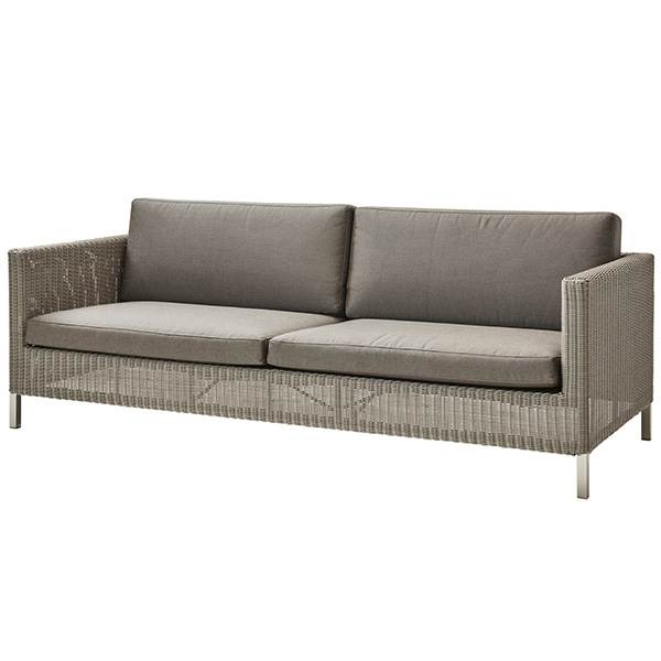 Cane-Line Connect 3-pers havesofa - taupe, hynde i taupe  : Erling Christensen Møbler