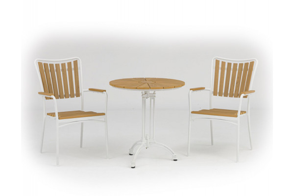DaneLine Adam Cafésæt - Nonwood - Ø70 cm - Hvid