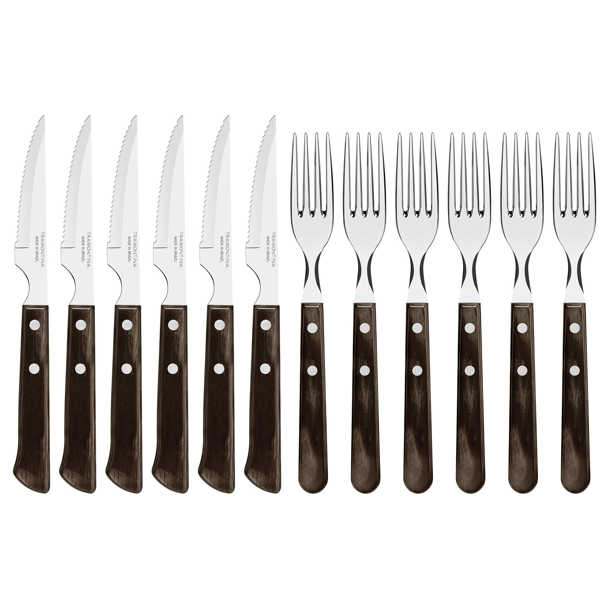 Tramontina Steakbestik 12 dele, polywood