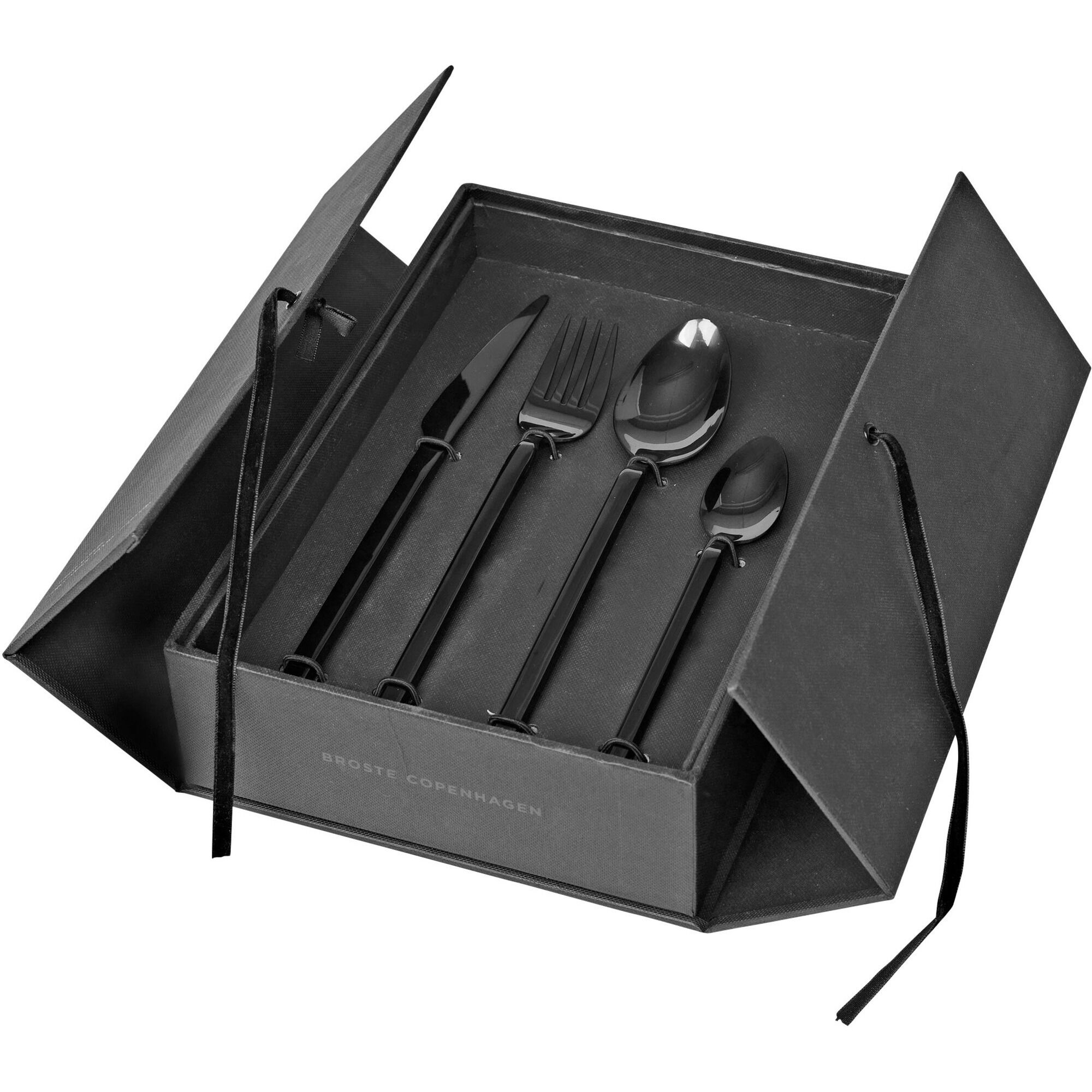 Broste Tvis Titanium Black, bestiksæt m. 16 dele