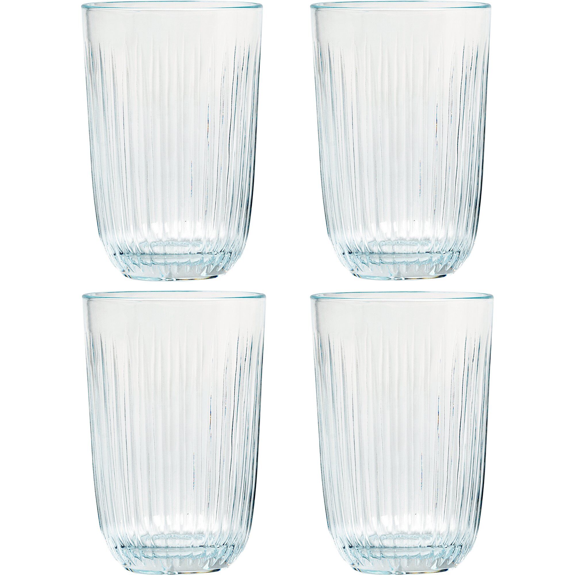 Kähler Hammershøi vandglas, 37 cl, Ø 8 cm, 4 stk, klar